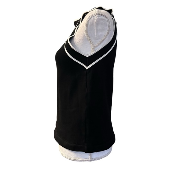 Massimo Dutti Sleeveless Contrast Sweater Knit Tank Top Women’s Large in Black - Picture 4 of 8